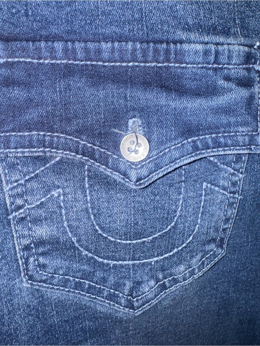 True Religion Brand Jeans Back Graphic Denim Button-Down Shirt NWT - Picture 3 of 6